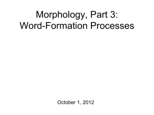 General Morphology Thoughts - The Bases Produced Home Page