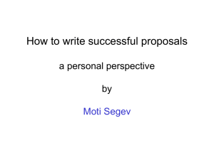 How to write successful proposals a personal perspective by Moti