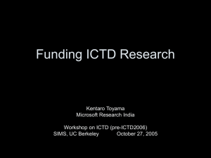 Funding ICTD Research