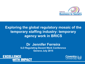 Presentation - Conference of the Regulating for Decent Work Network