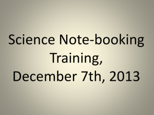 Science Notebooking Powerpoint