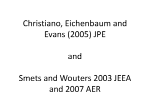 Slides on Christiano, Eichenbaum, Evans (2005)