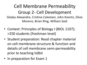 Cell Membrane Permeability - Yale Center for Teaching and Learning