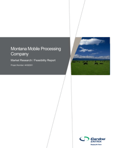 Feasibility Study - Montana Mobile Processing Company