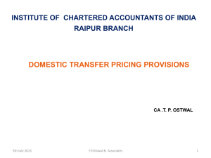 domestic transfer pricing provisions ca .tp ostwal
