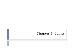 Chapter 8: Joints