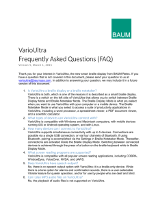VarioUltra FAQ Document, Version 5, March 2015