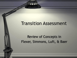 Transition Assessment