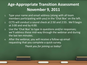 (i) Transition assessment