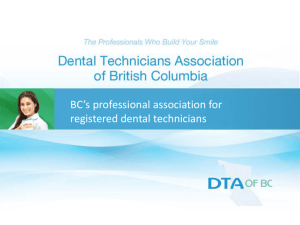 Vision - Dental Technicians Association of BC