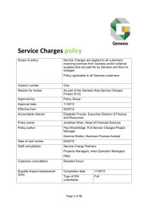 Service Charges policy - Genesis Housing Association