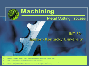Machining - Eastern Kentucky University