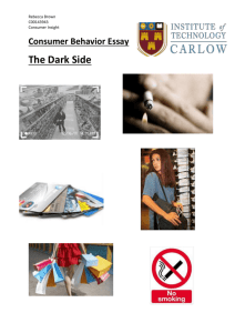 Consumer Behaviour Essay – The Dark Side
