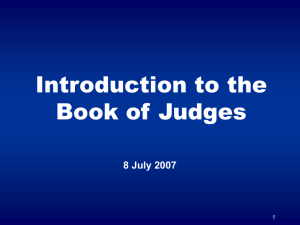 Introduction to Judges and Ruth