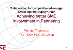 Collaborating for competitive advantage: SMEs