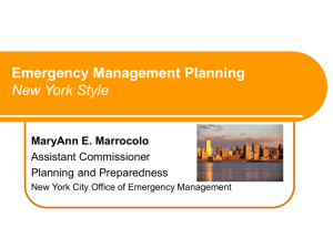 Emergency Management New York Style