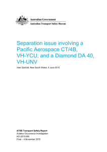 Separation issue involving a Pacific Aerospace CT/4B, VH YCU, and