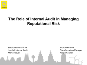 The Role of Internal Audit in Managing Reputational Risk