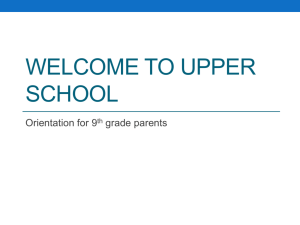 Welcome to Upper School