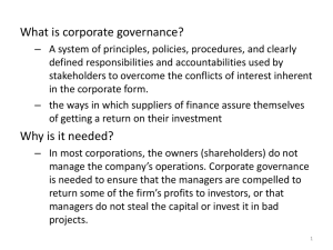 Evaluating Corporate Governance