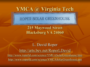 Slide Show about the YMCA Solar Greenhouse