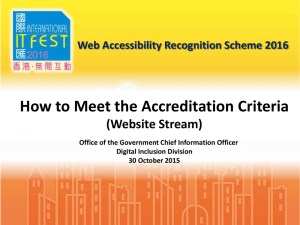 How to Meet the Accreditation Criteria (Website Stream)?