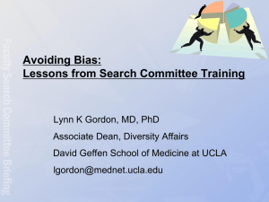 Lessons from Search Committee Training