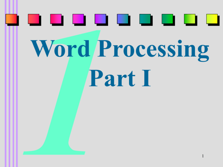 What Is A Definition Of Word Processing