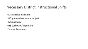 Transition to Next Generation Science Standards