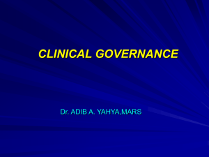 Clinical Governance is