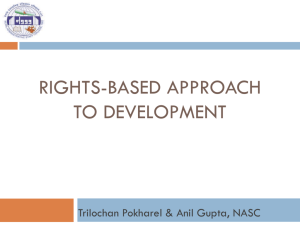 Applying A Human Rights-Based Approach to Development