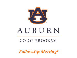 Co-Op Followup - Auburn University