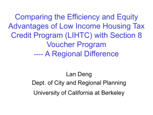 Tax Credits vs. Section 8 - Berkeley Program on Housing and Urban