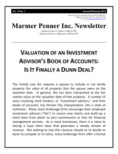 Valuation of an Investment Advisor's Book of Accounts: Is it Finally a
