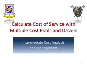 Calculate Cost of Service with Multiple Cost Pools Drivers