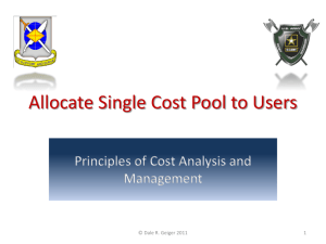 Allocate Single Cost Pool to Users