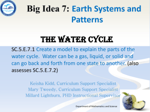 SC.5.7.1, 7.2 Water Cycle