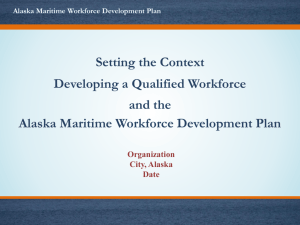 Alaska Maritime Workforce Development Plan Methodology