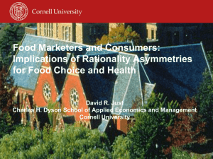 Implications of Rationality Asymmetries for Food Choice and Food