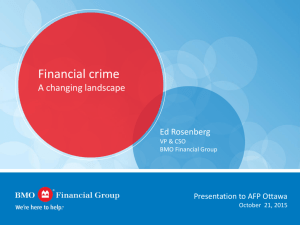 Financial crime A changing landscape