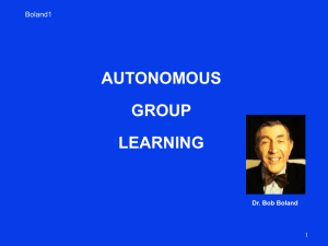 AUTONOMOUS GROUP LEARNING (AGL) NO. 20 * NEGOTIATION