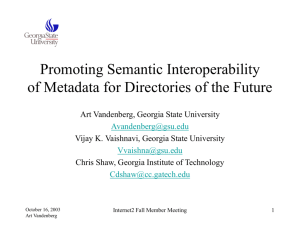 Promoting Semantic Interoperability of Metadata for