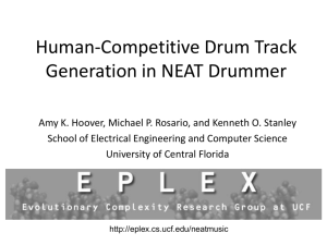 NEAT Drummer: Computer-Generated Drum Tracks
