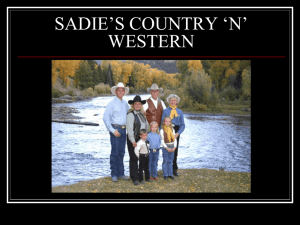 sadie*s western wear - Edwards School of Business