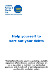 your DIY Debt Pack here - Citizens Advice and Rights Fife