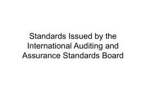 Standards Issued by the International Auditing and Assurance