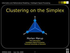 Clustering on the simplex