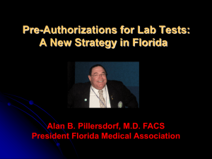 Pre-Authorizations for Lab Tests - OSMAP and The Forum for Medical