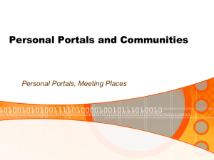 8_Pesonali Portals and Communities