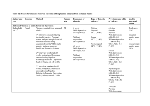 Table S2: Characteristics and reported outcomes of longitudinal